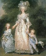 Adolf-Ulrik Wertmuller Marie Antoinette with her children painting